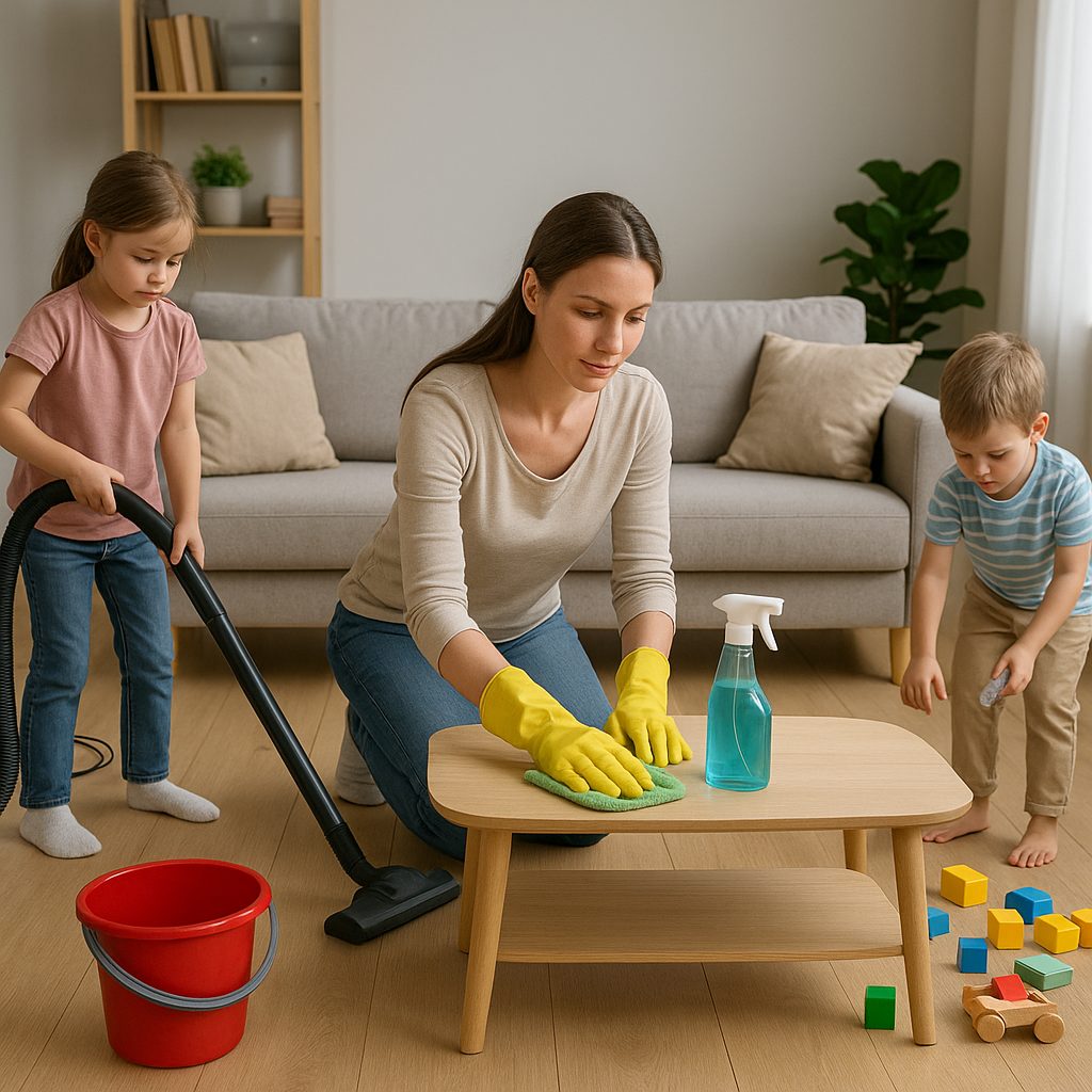 Jak utrzymać czystość w mieszkaniu z dziećmi